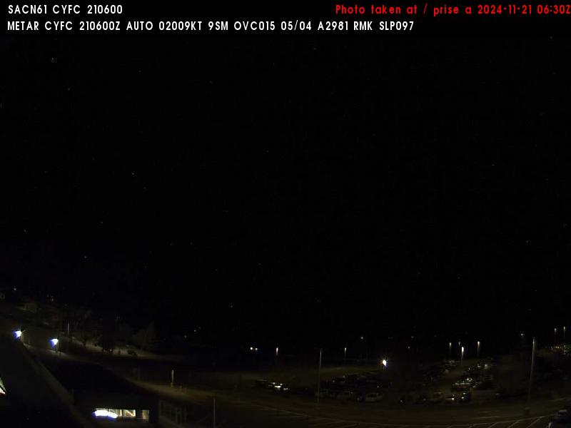 Web Cam image of Fredericton Airport (North)