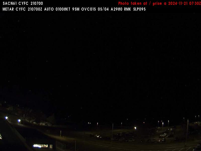 Web Cam image of Fredericton Airport (North)