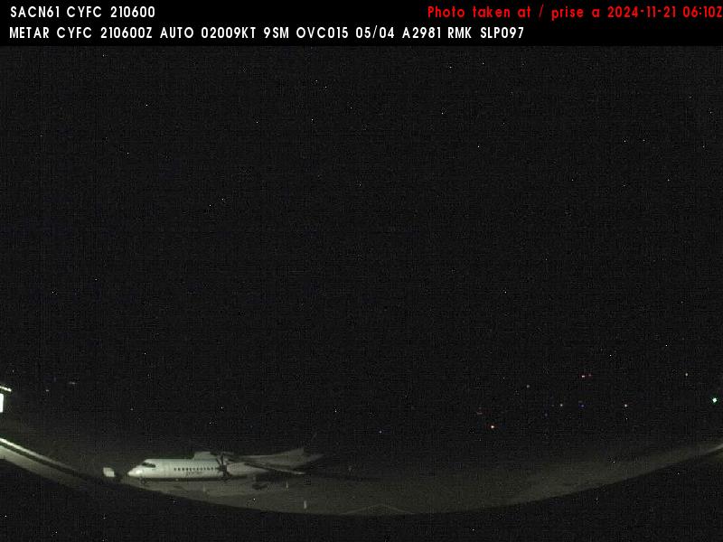 Web Cam image of Fredericton Airport (South West)